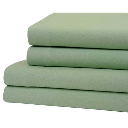 Bibb Home 100% Cotton Solid Flannel Sheet Set