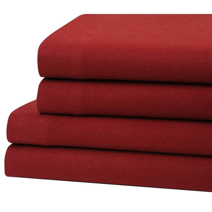 Bibb Home 100% Cotton Solid Flannel Sheet Set