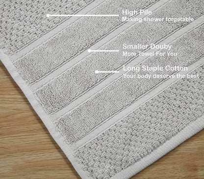 Bibb Home 6-Piece Egyptian Cotton Zero Twist Towel Set