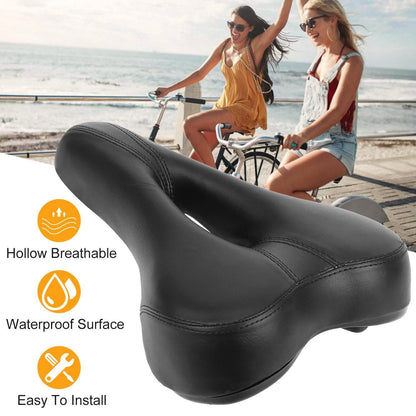Bicycle Padded Saddle Wear Resistant Hollow Leather Seat Cushion