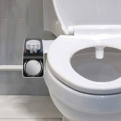 Bidet Attachment Non-Electric Fresh Water Sprayer with Self Cleaning Dual Nozzle