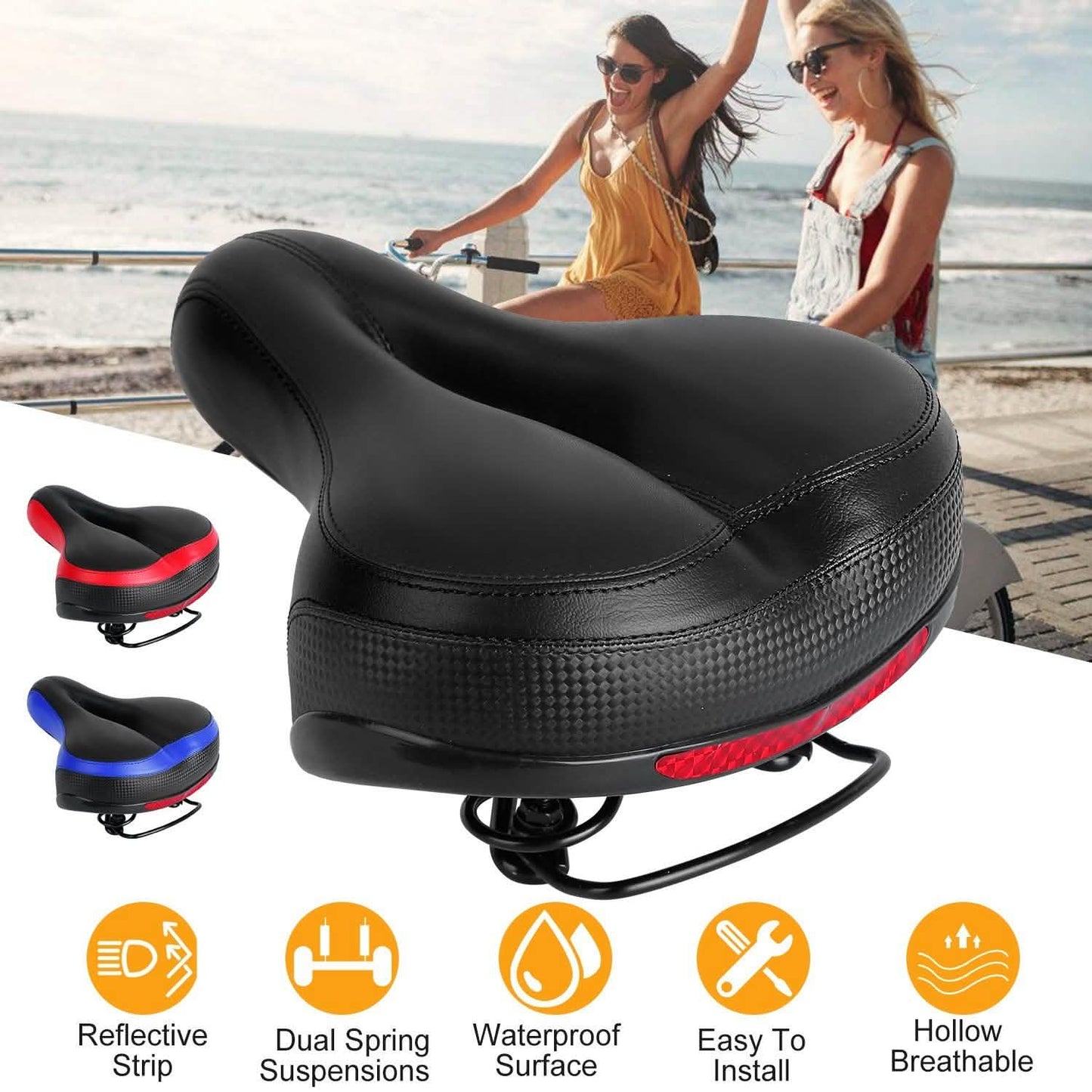 Bike Seat Water Resistant Bicycle Padded Saddle Wear