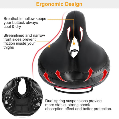 Bike Seat Water Resistant Bicycle Padded Saddle Wear
