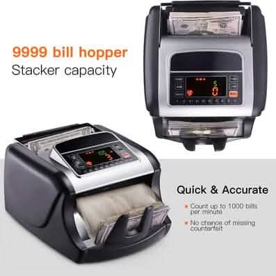 Bill Counter, UV/MG/IR Detection, Counterfeit Bill Detection - MMC01