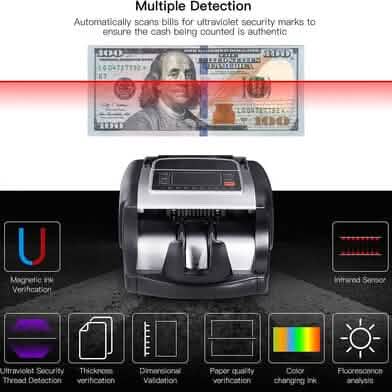 Bill Counter, UV/MG/IR Detection, Counterfeit Bill Detection - MMC01