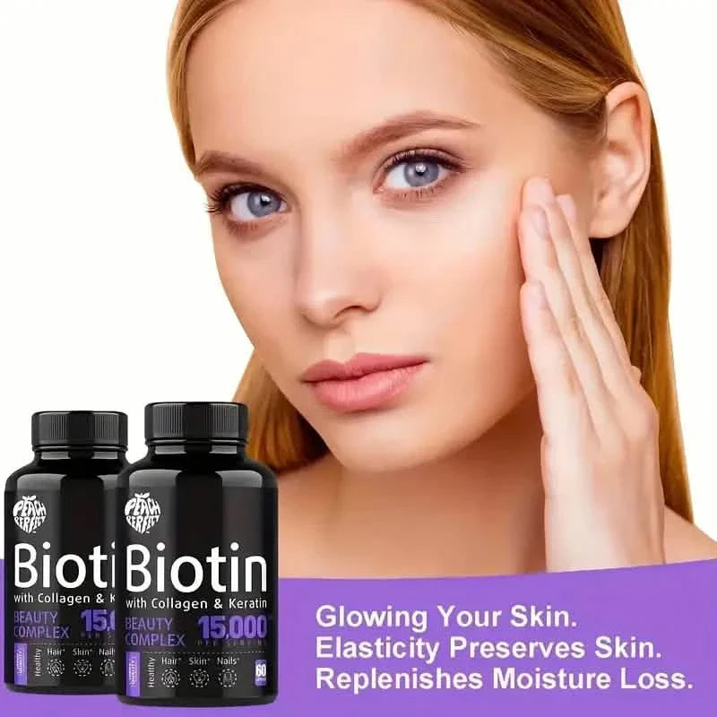 Biotin Capsules Multivitamin Collagen Keratin Supplement Hair Skin And Nail Vitamin