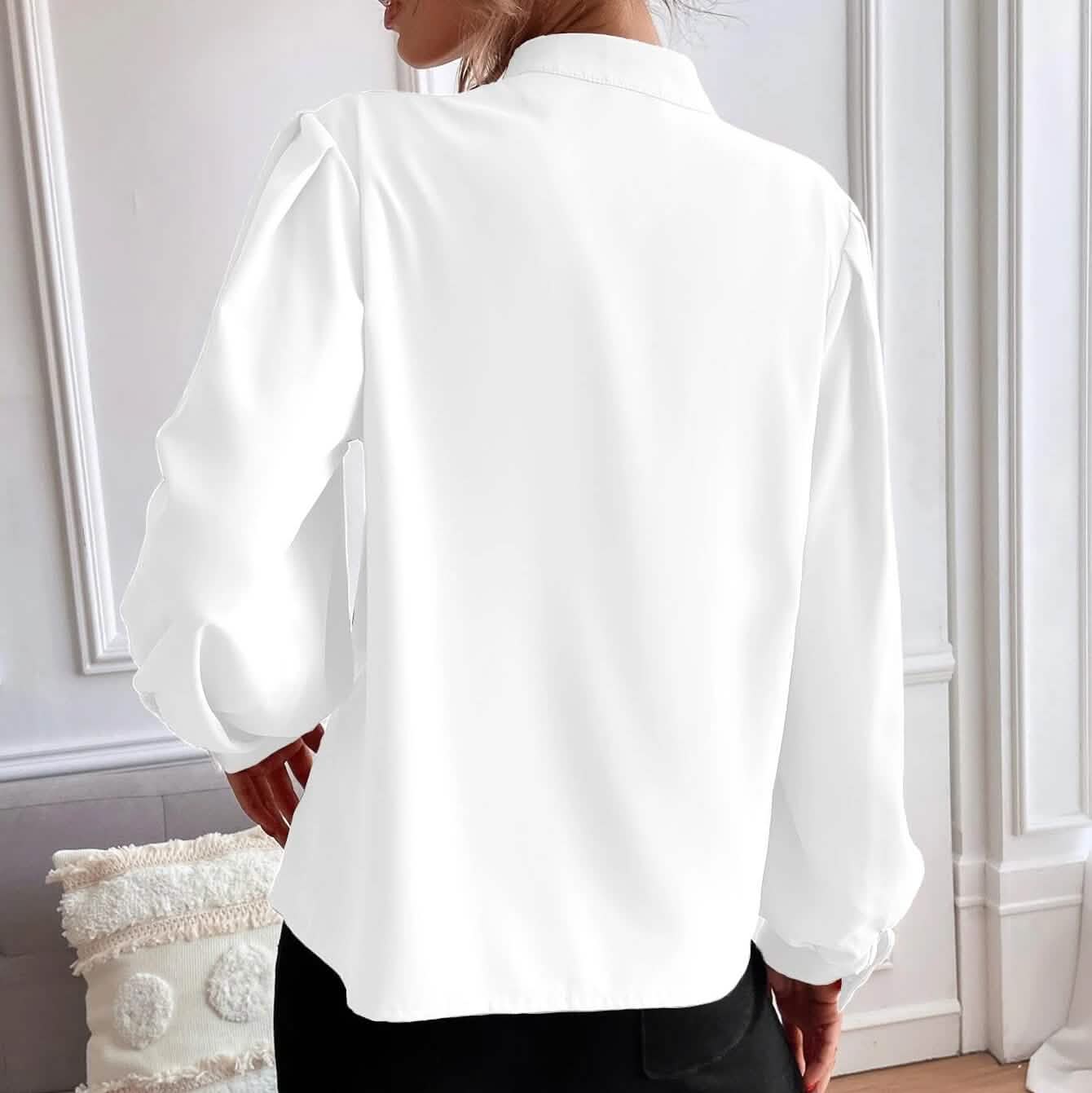 Bishop Sleeve Button Up Blouse