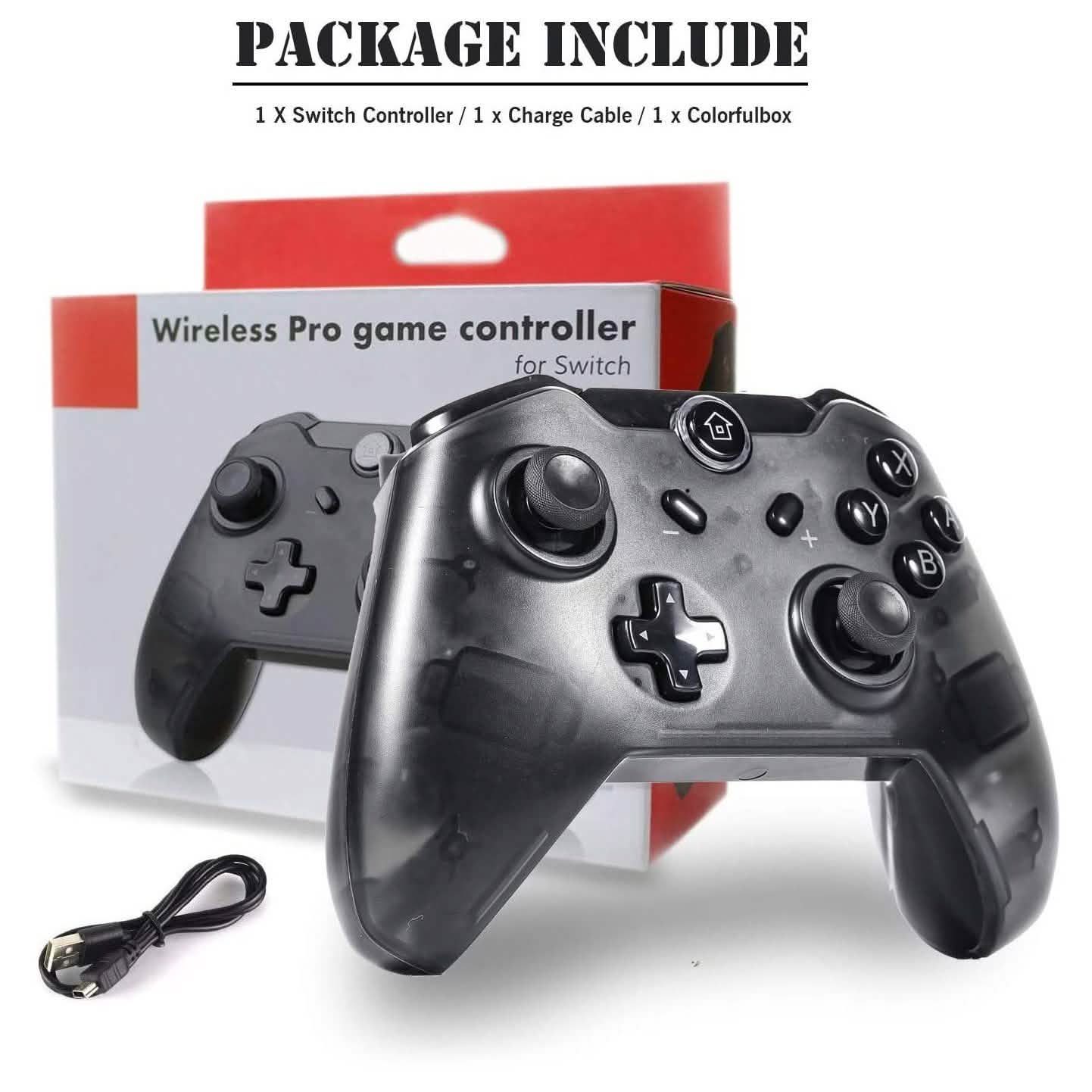 Black Bluetooth Wireless Controller for Nintendo Switch