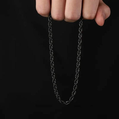 Black Chain Style Titanium Steel Fashion Necklace for Men