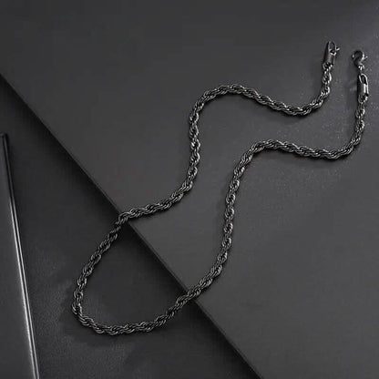 Black Chain Style Titanium Steel Fashion Necklace for Men