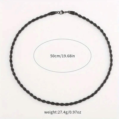 Black Chain Style Titanium Steel Fashion Necklace for Men