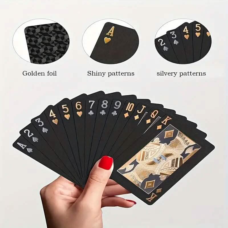 Black Golden Foil Poker Playing Cards