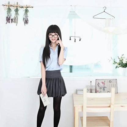 Black Long Straight Full Hair Wig Cosplay