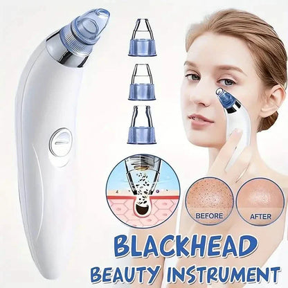 Blackhead Vacuum Remover, Powerful Portable Facial Pore Cleaner With 4 Probes