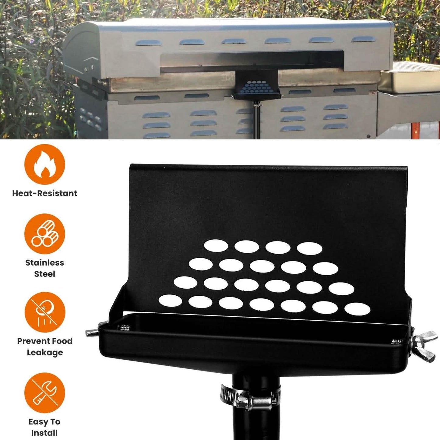 Blackstone Griddle Grease Catcher with  Heat Resistant Hose Stainless Steel