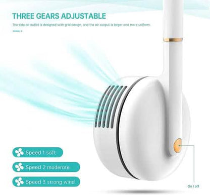 Bladeless Rechargeable Portable Neck Fan with 3-Speeds