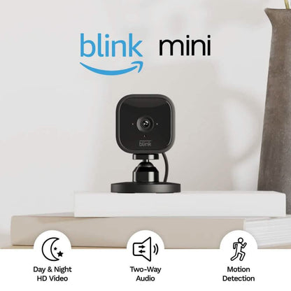 Blink Mini Compact Indoor Plug-in Smart Security Camera  (Refurbished)