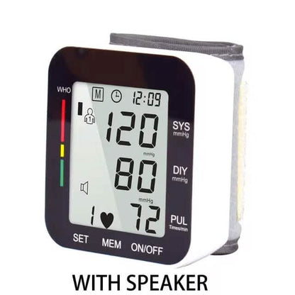 Blood Pressure Monitor Digital Wrist Blood Pressure Machine Automatic Cuff BP Detector