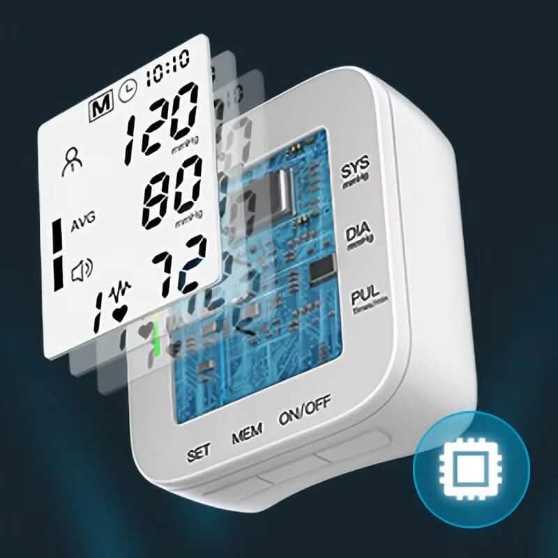 Blood Pressure Monitor Digital Wrist Blood Pressure Machine Automatic Cuff BP Detector
