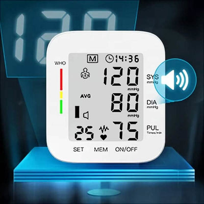 Blood Pressure Monitor Digital Wrist Blood Pressure Machine Automatic Cuff BP Detector