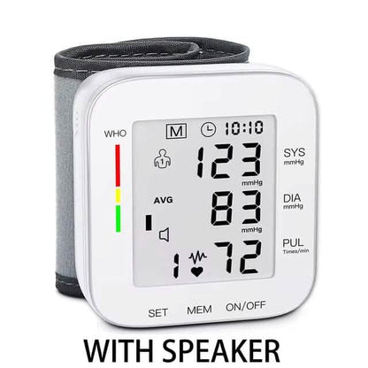 Blood Pressure Monitor Digital Wrist Blood Pressure Machine Automatic Cuff BP Detector