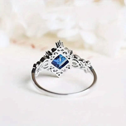 Blue Bead Decor Ring