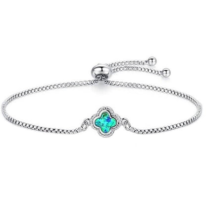 Blue Opal Adjustable Bolo Charm Bracelets