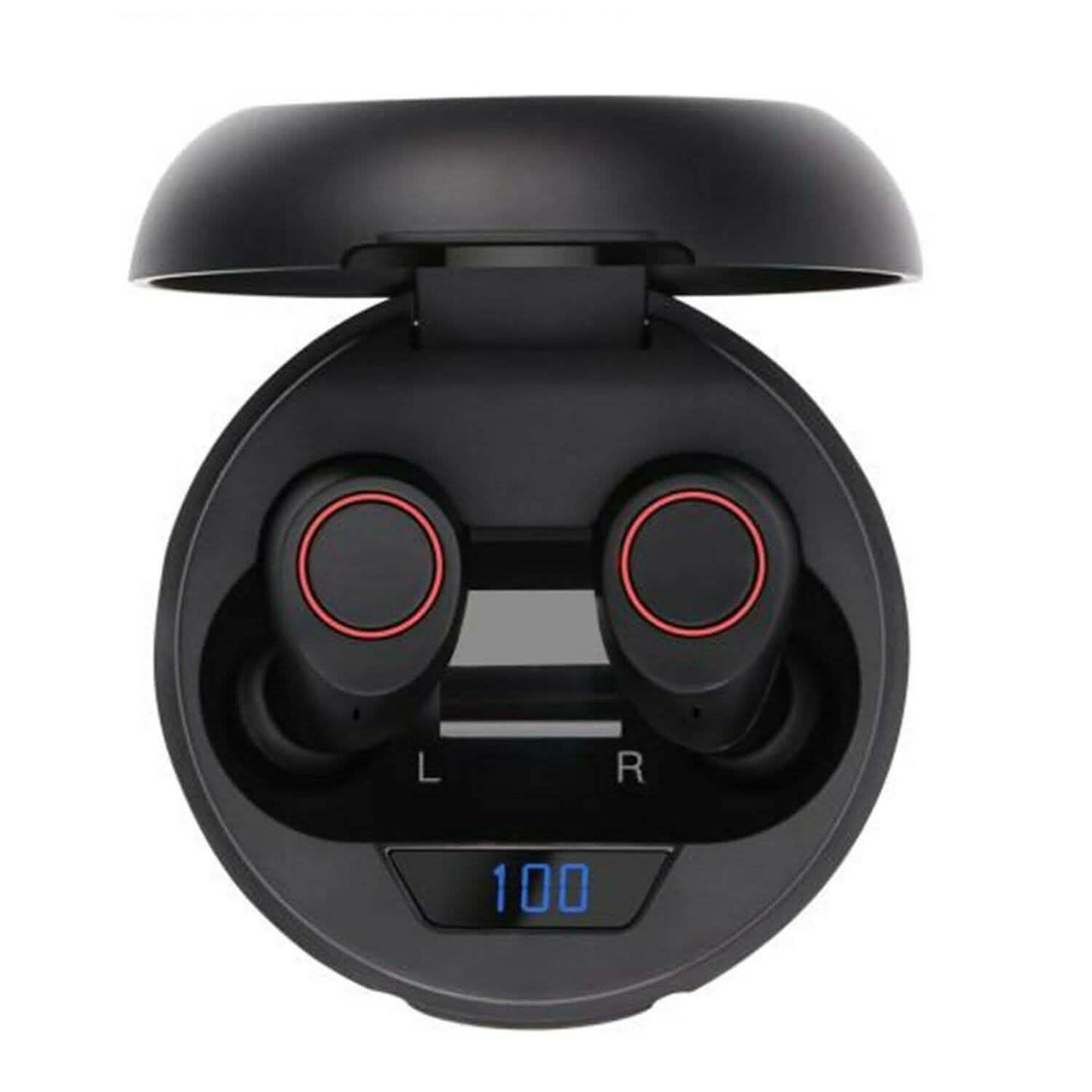 Bluetooth 5.0 Wireless Headset Deep Bass Stereo Earbuds LCD Power Display