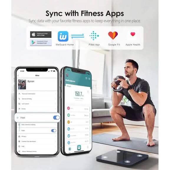 Bluetooth Digital Bathroom Scale with Heart Rate Tracking High-precision BMI Smart Scale