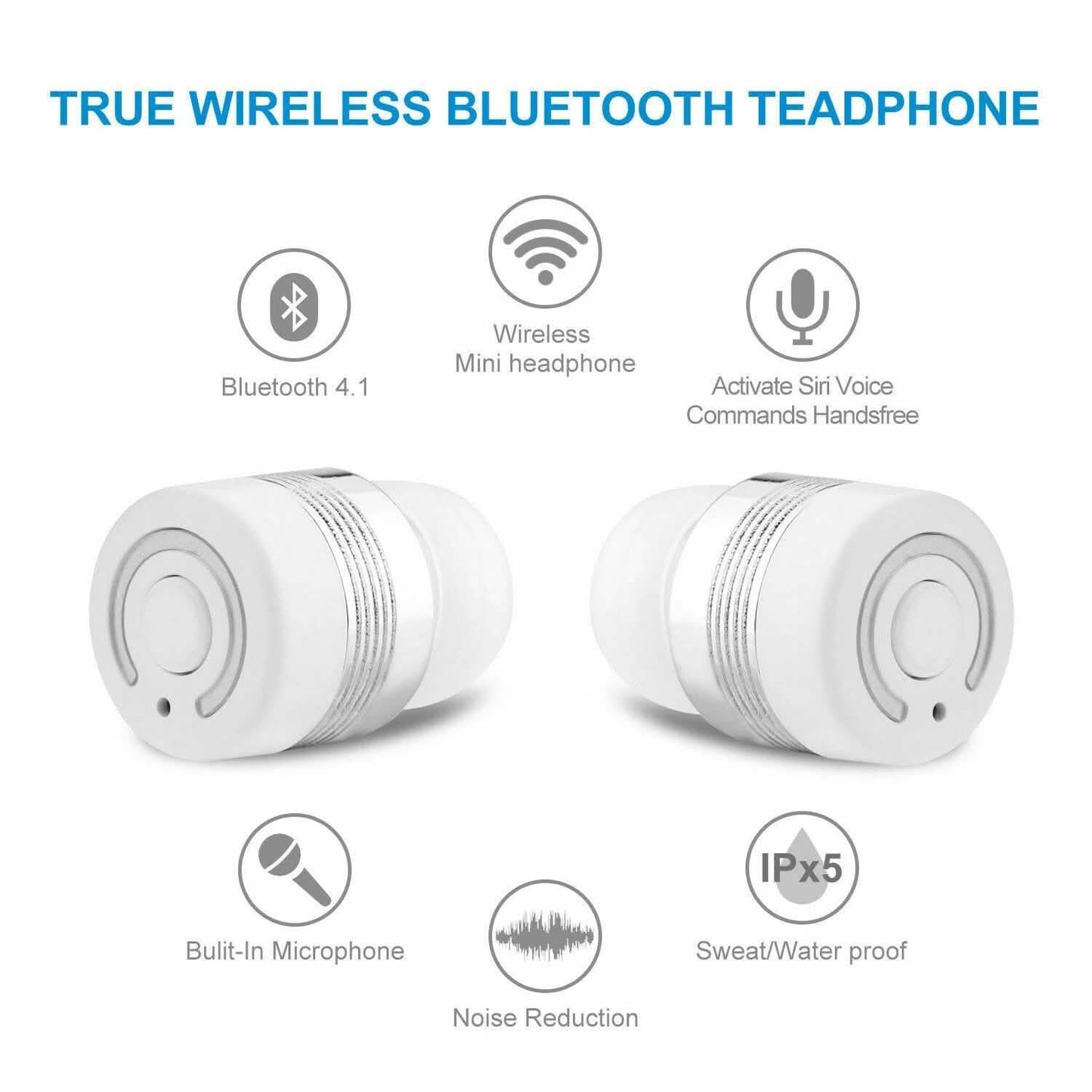 Bluetooth Mini TWS Twins Wireless In-Ear Stereo Earphones