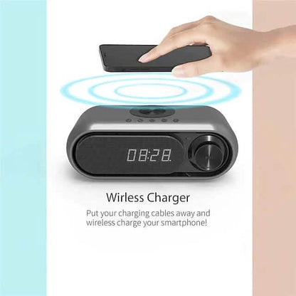Bluetooth Speaker Wireless Charger with Alarm Clock