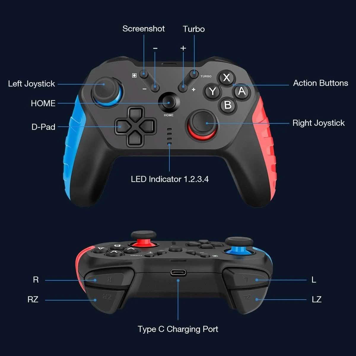 Bluetooth Switch Pro Controller for Nintendo