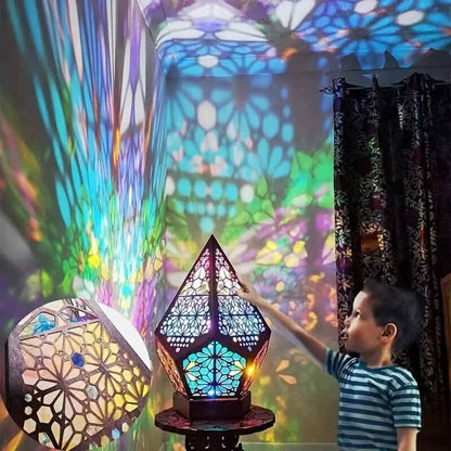 Bohemian Diamond Pole Star Projector Night Light