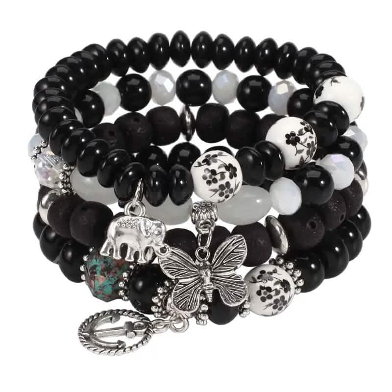 Bohemian Layered Beaded Bracelet
