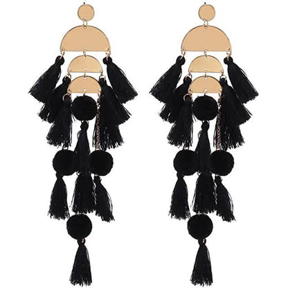 Boho Long Tassel Fringe Earrings
