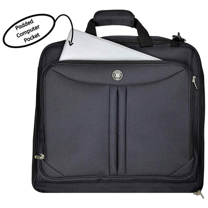 Bolford Travel Garment Bag For Business Trips And Travel With Padded Computer Pocket