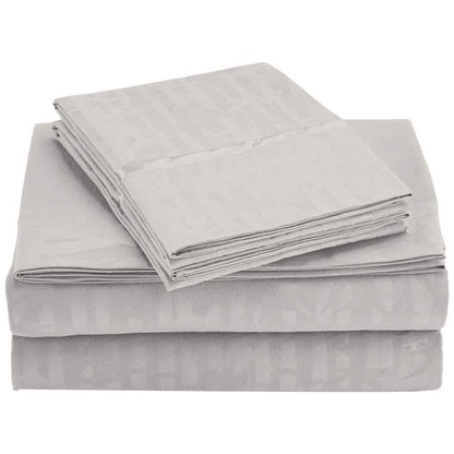 4-Piece Set: Super-Soft 1600 Series Bamboo Embossed Bed Sheet
