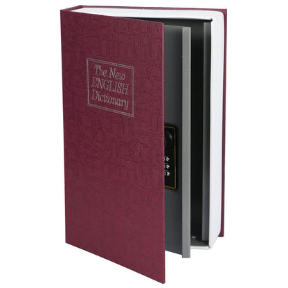 Book Safe with 3-Digit Combination Lock Storage Box