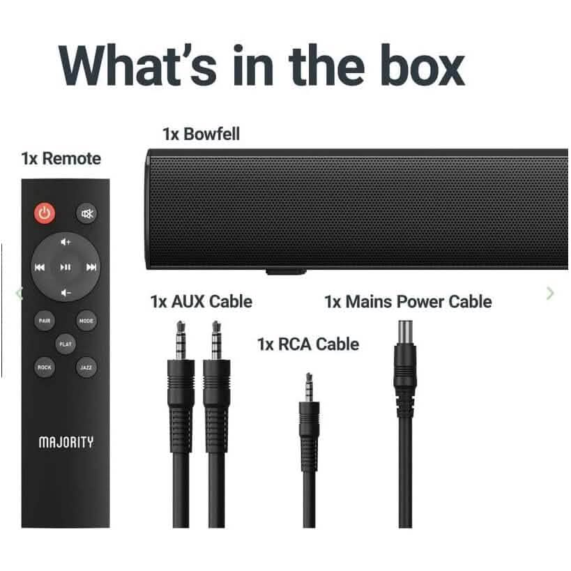 Bowfell Majority Sound Bar 2.0 Bluetooth TV Sound Bar  (Refurbished)
