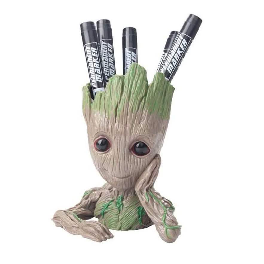 Boxod Treeman Baby Groot Succulent Flower Pot with Hole Pen Holder