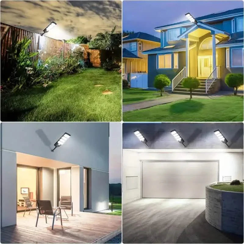 Bright Solar Street Light with Wide Angle Motion Sensor and Remote Control