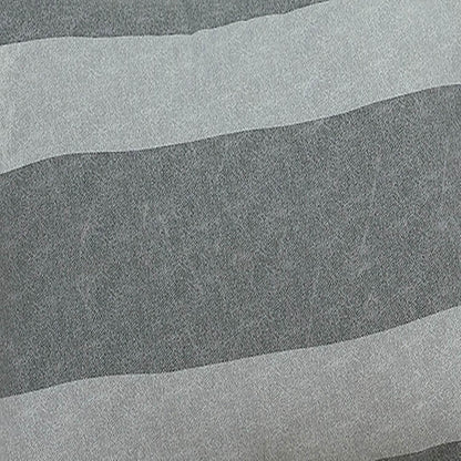 Brooklyn Flat Herringbone Wide Striped Grey Comforter Set