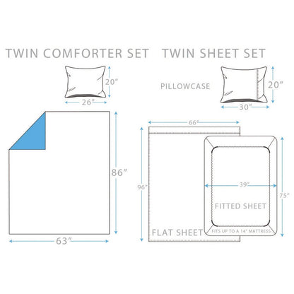 Brooklyn Flat Rugby Stripe Bed-in-a-Bag Set