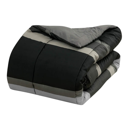 Brooklyn Flat Rugby Stripe Bed-in-a-Bag Set