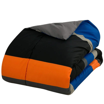 Brooklyn Flat Rugby Stripe Bed-in-a-Bag Set