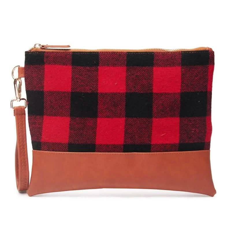 Buffalo Plaid Clutch  Durable and Lightweight Wristlet
