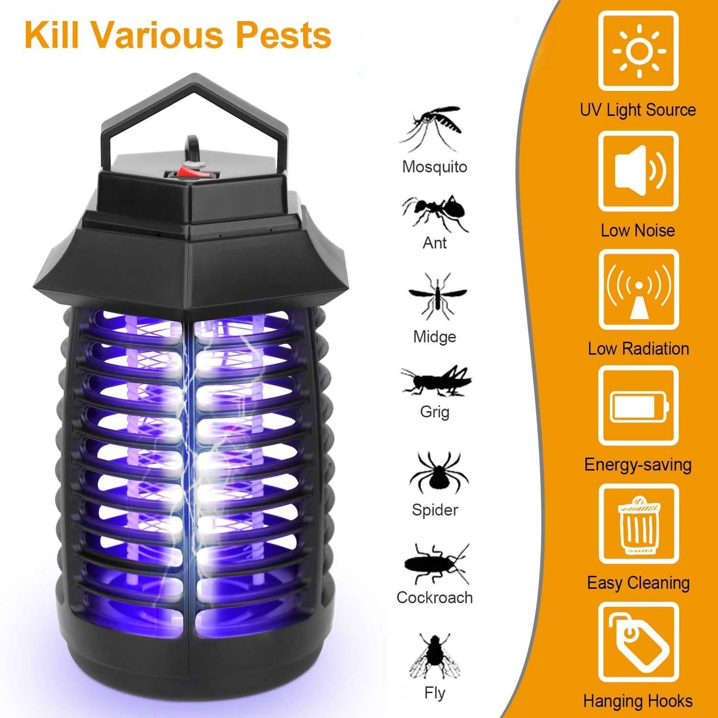 Bug Zapper Electric UV Mosquito Killer Lamp