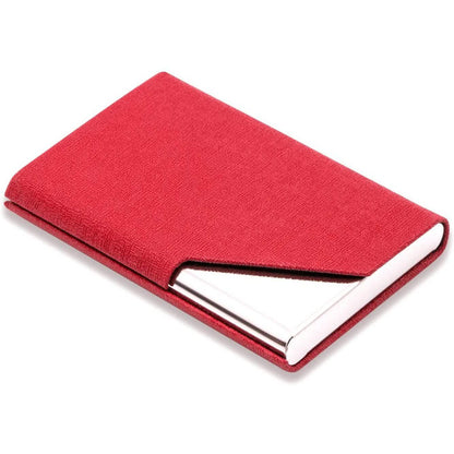 Business Name Card Holder Luxury PU Leather and Stainless Steel Multi Card Case