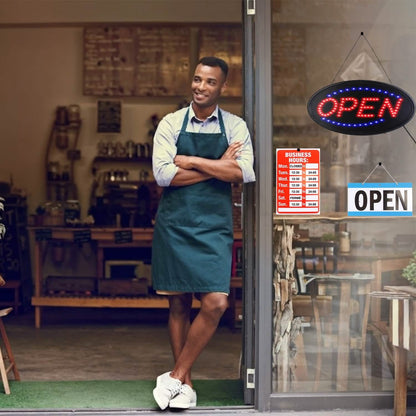 Business Neon Open Sign Advertisement Board with Steady Flashing Modes