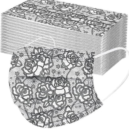 Butterfly Disposable Mask Flowers Lace